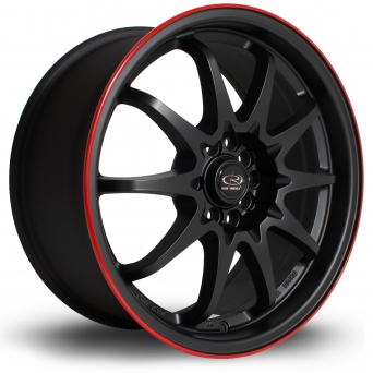 Rota Wheels - Fighter Flat Black Red Lip (17 Zoll)